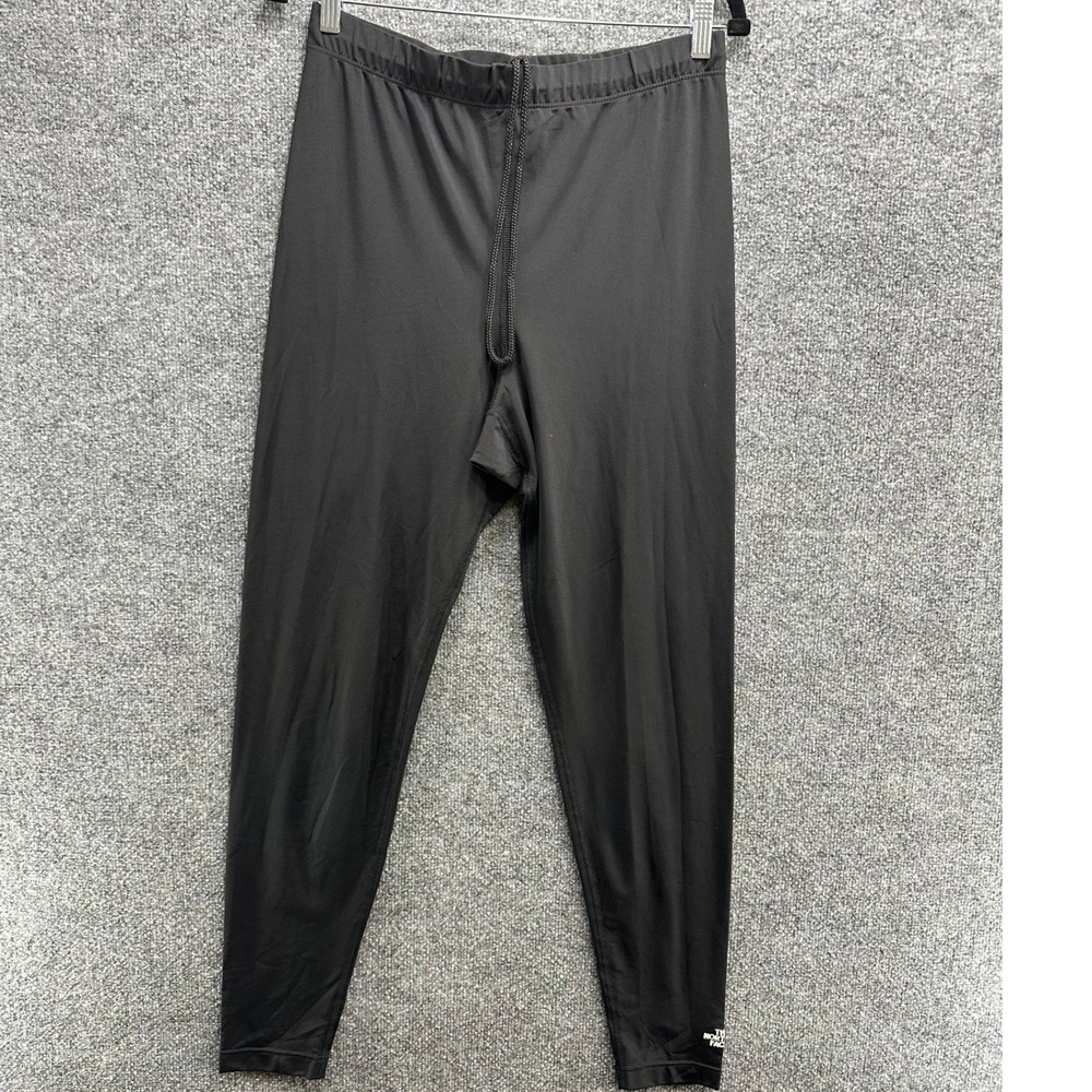 The North Face Mens Black Athletic Leggings Drawstring Tights Size L Long USA